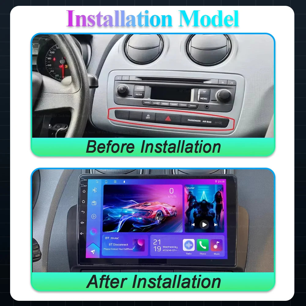 Android 16 For Seat Ibiza 2012 2013 2014 2015 Car Radio Stereo Head Unit Multimediale Gps  | AUTOKITSHOP