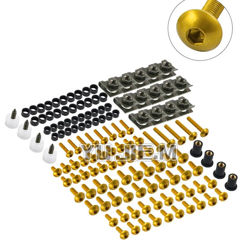 Complete Fairing Bolt Nut Screw Kit Fairing Bolt Screws For QJMOTOR QJ SRT 800 800X 800SX 800SRT - Automotive LED Light