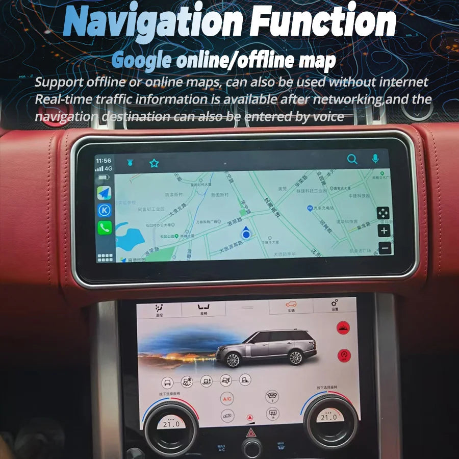 Android 13 Qled Screen Leather For Land Rover Range Rover Sport L494 2013 - 2017 Car GPS M | AUTOKITSHOP