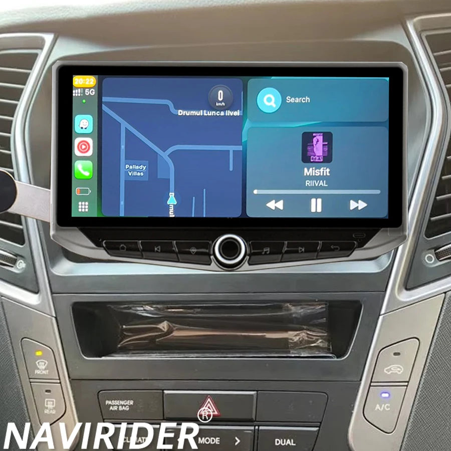 10.88Inch For Hyundai Santa Fe 2013 2016 2din Radio Car Android 14 Qled Screen Carplay Mul