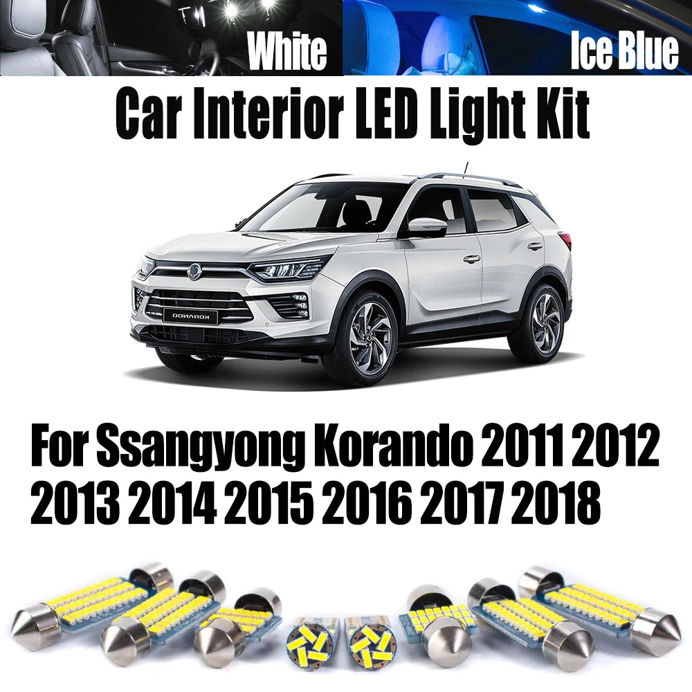 LED Interior Light Kit for Ssangyong Korando - Canbus Error-Free Bulbs | AUTOKITSHOP