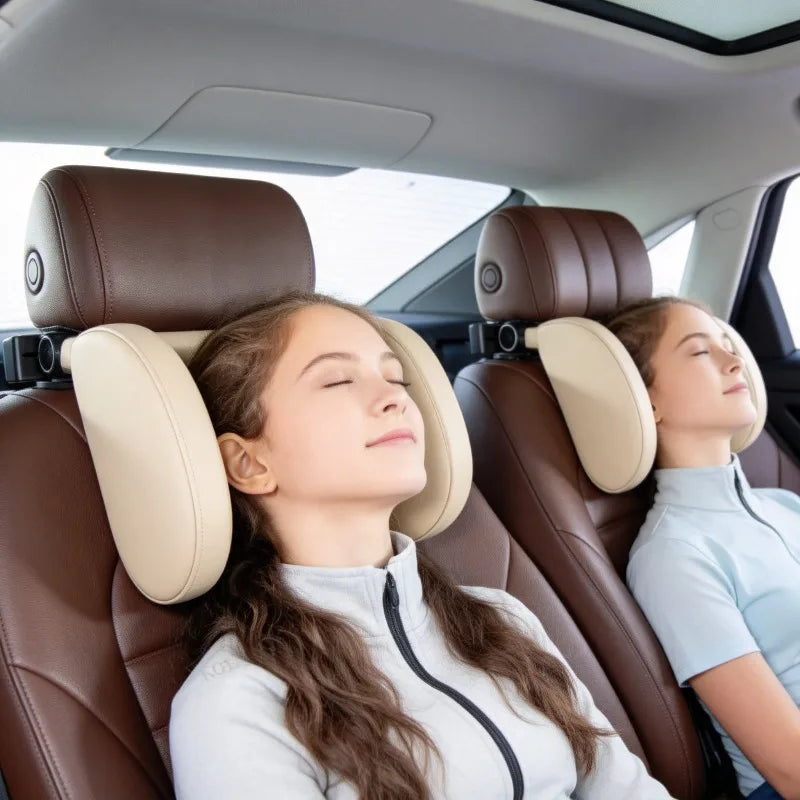 Travel Car Sleep Headrest Road Pal Headrest Car Headrest Pillow 360 Degrees Adjustable Neck Supp - Automotive LED Light