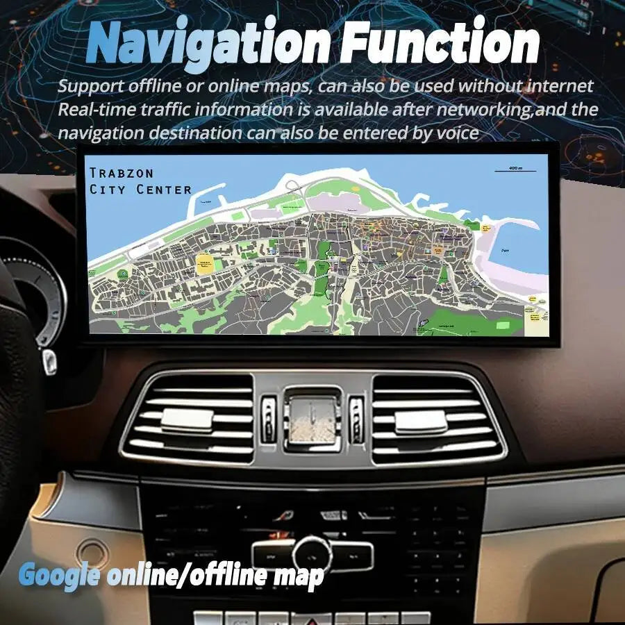 For Mercedes Benz E Class W212 E260 E300 E350 Car Radio GPS Navigation Android Auto CarPla