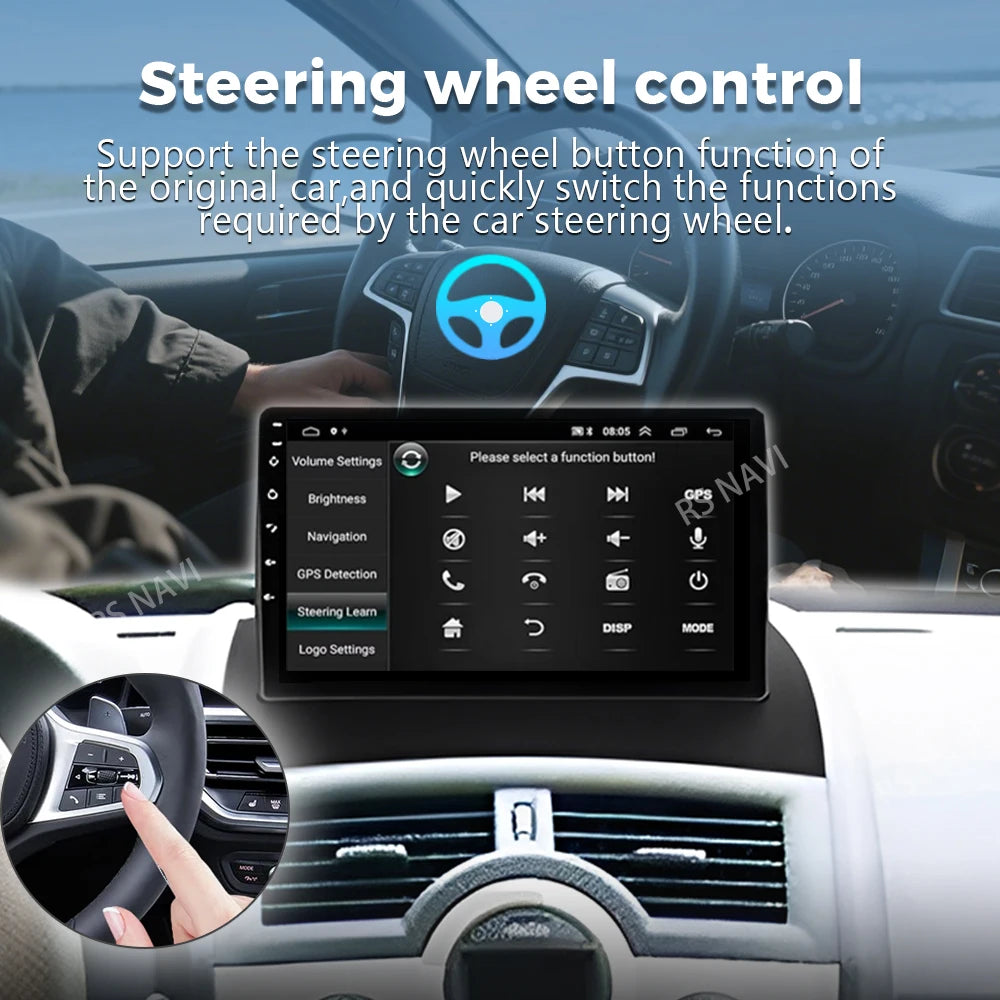 Android 16 For Renault Megane 2 2002 - 2009 2K QLED Android Car Radio Multimedia Video Pla