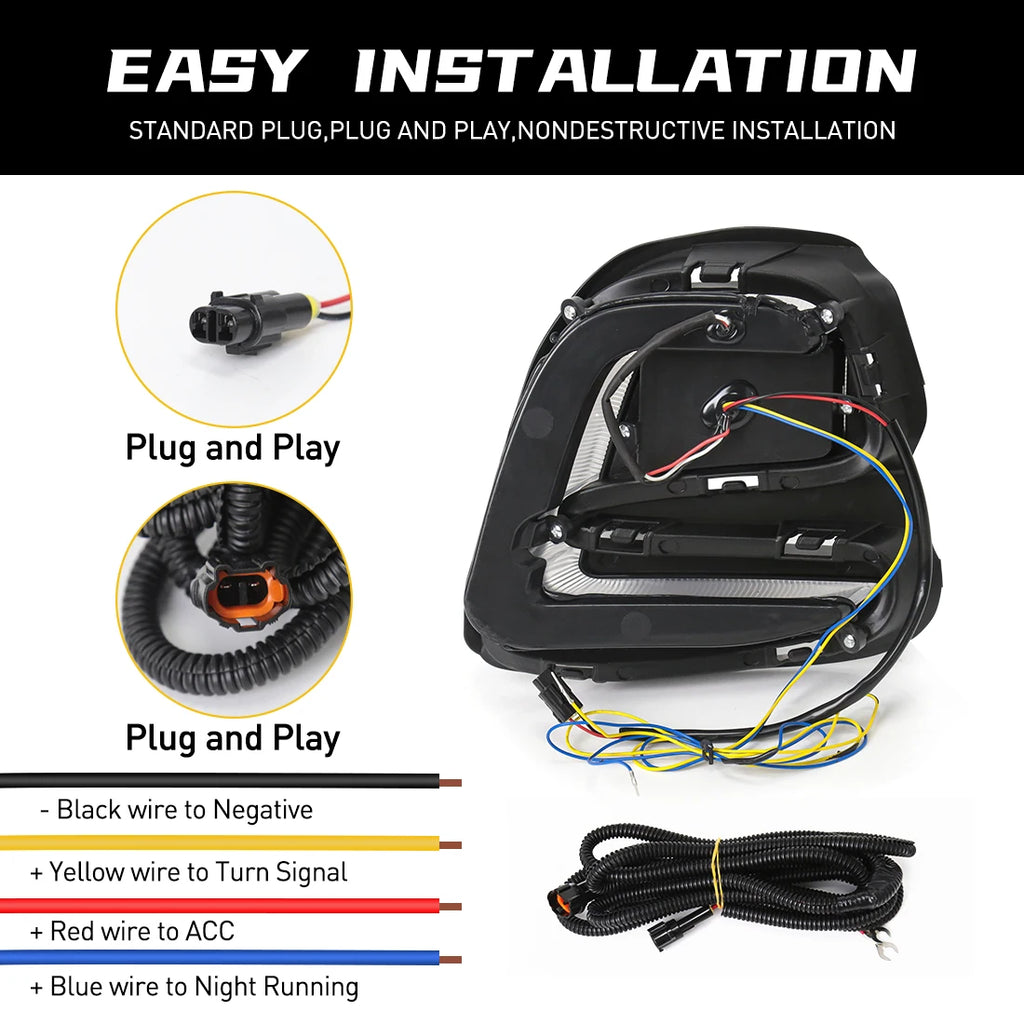 Led DRL For Chevrolet Cavalier 2016 2017 2018 2019 Daytime Running Lights Turn Signal Fog  | AUTOKITSHOP