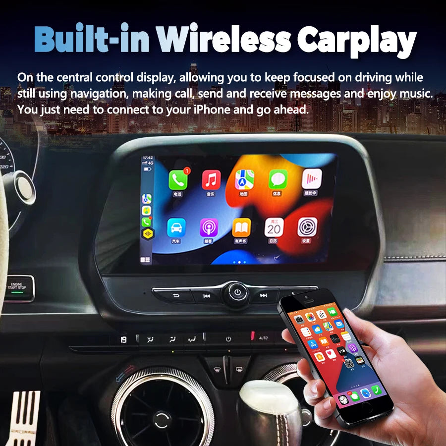 128 ROM 8inch Car Android CarPlay For Chevrolet Camaro 2015 2017 2018 2020 Multimedia Auto | AUTOKITSHOP
