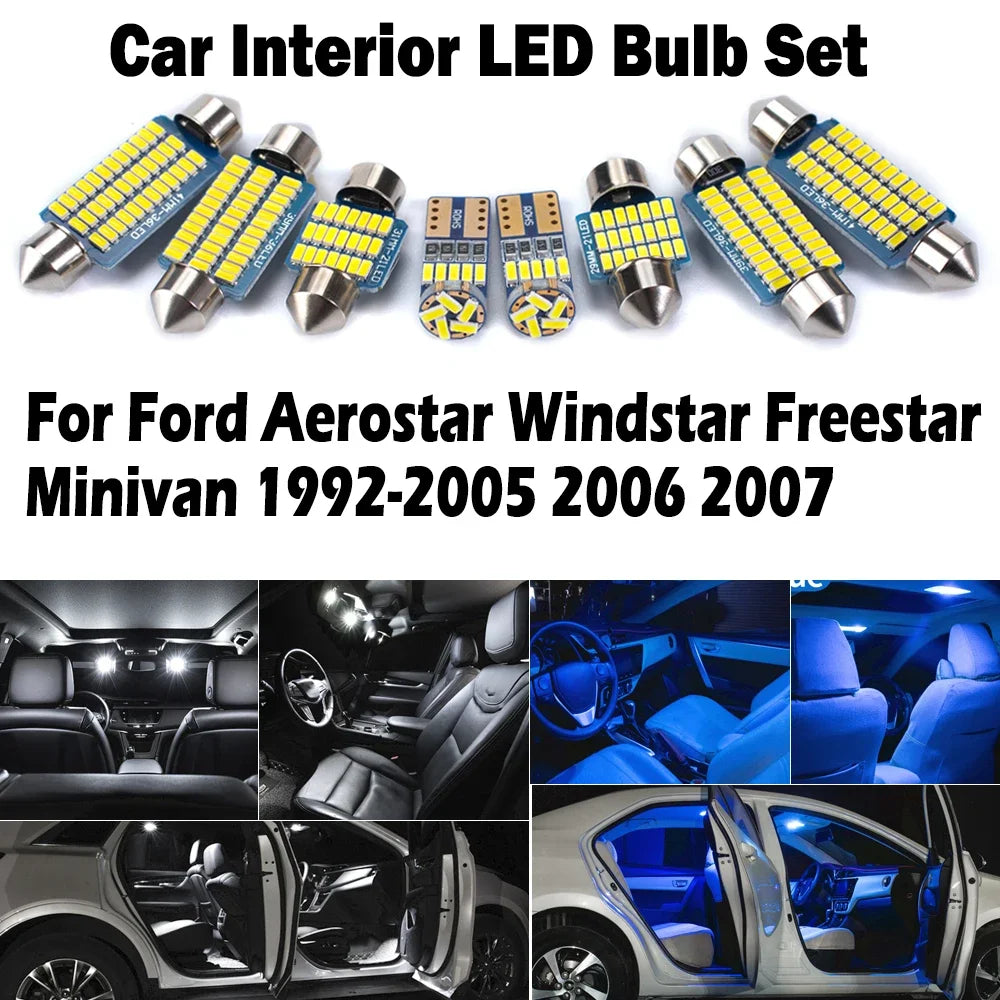 LED Interior Light Kit for Ford Aerostar Windstar Freestar Minivan 1992-2006 - Canbus Dome Map Door Trunk Bulbs | AUT...