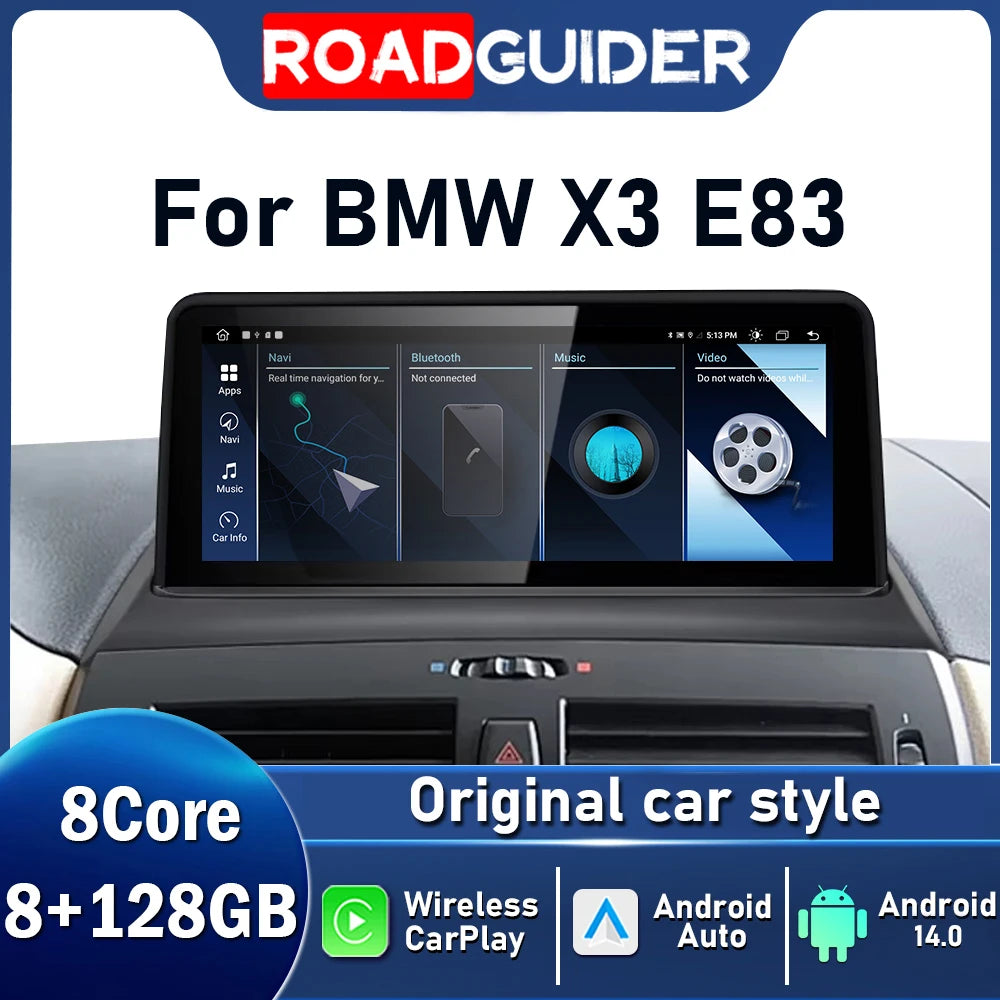 10.25inch Android For BMW X3 E83 2004 - 2010 Car Radio Multimedia Video Player GPS Navigai