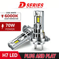 Car H7 LED Headlight Bulb Mini Turbo LED High Low Beam 70W 6500K For Car Headlamp Auto Hea
