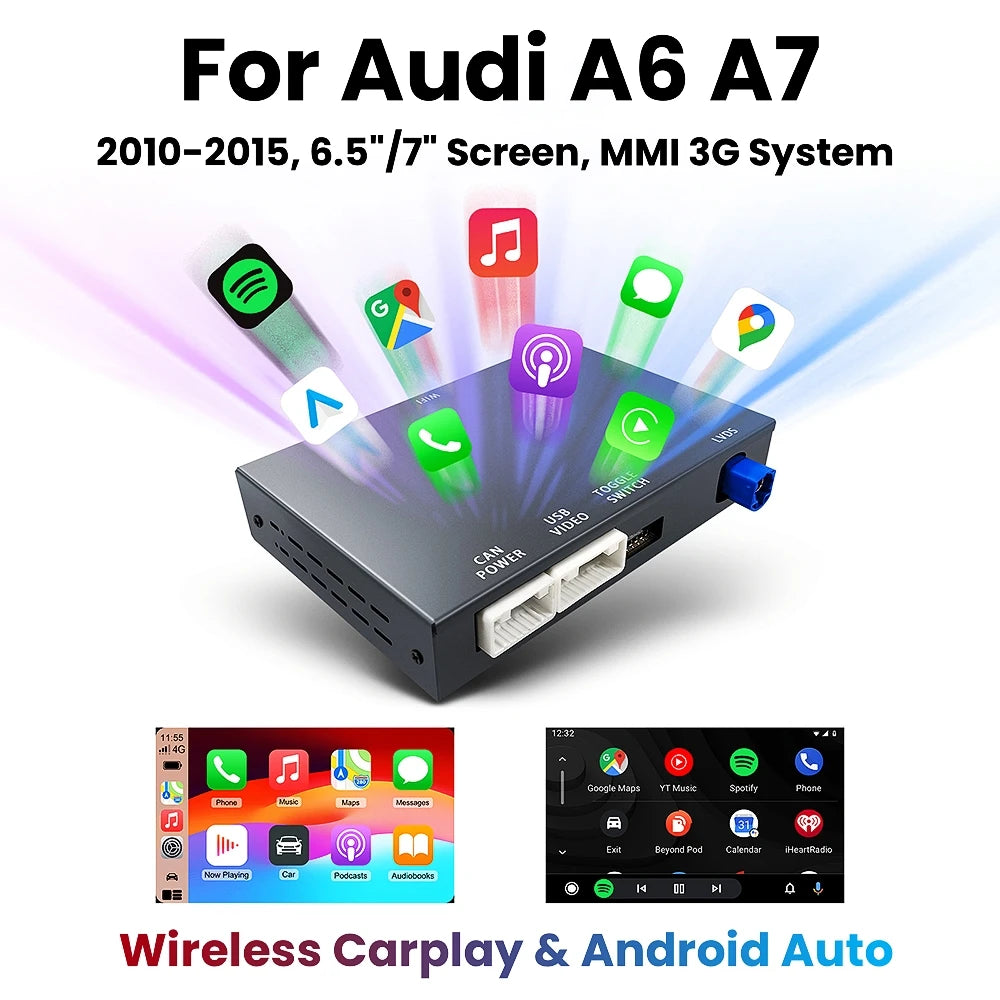 ANYFAR Wireless CarPlay For Audi A6 A7 2010-2015 Android Auto Mirror Link AirPlay Reverse  | AUTOKITSHOP