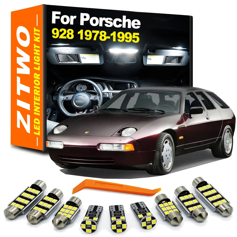 ZITWO Canbus Bulb LED Interior Dome Map Reading Trunk Light Kit For Porsche 928 1978- 1990 1991 1992 1993 1994 1995 Accessories
