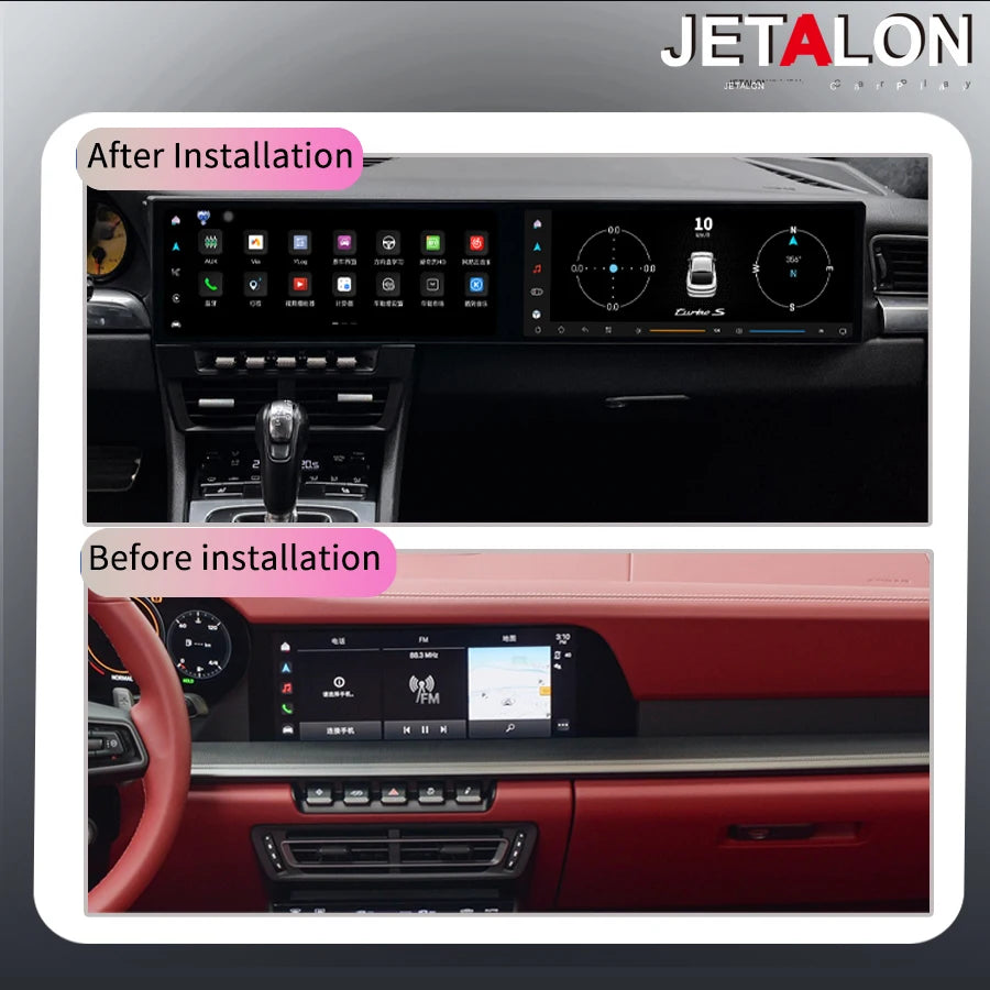 Android15 Car Radio For Porsche 911 991 2012-2018 12.3" Dual Screen Multimedia Video Playe | AUTOKITSHOP
