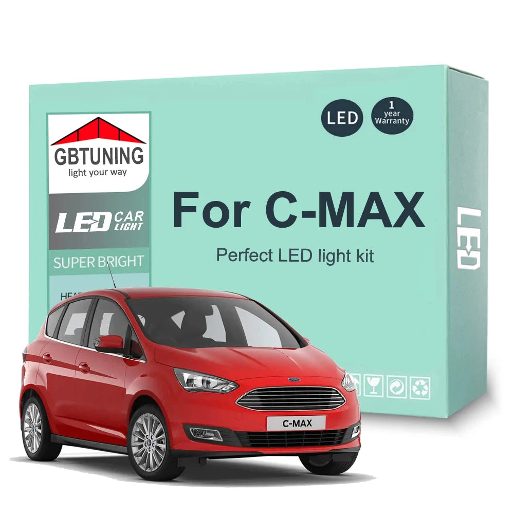LED Interior Light Kit for Ford C-MAX C MAX Grand CMAX 2008-2013 - Canbus Dome Map Door Trunk Bulbs | AUTOKITSHOP