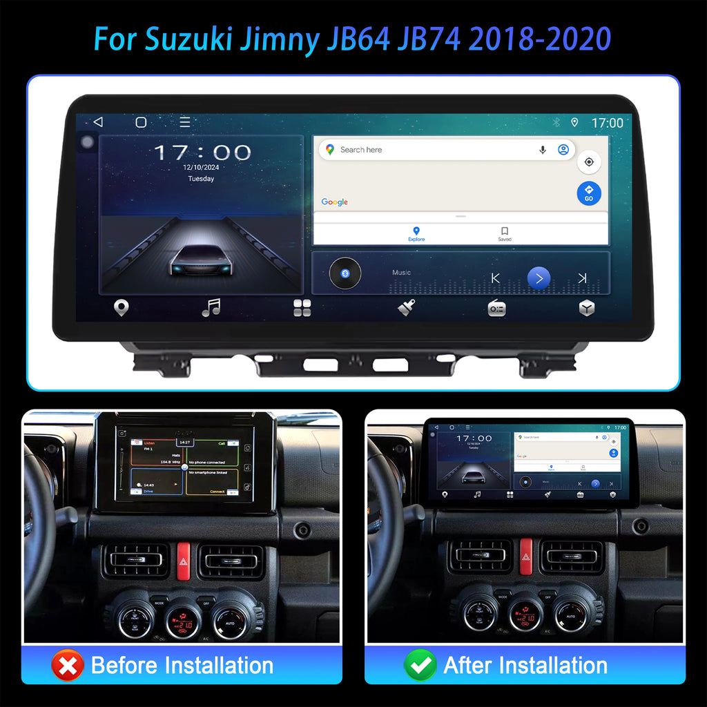 12.3 inch For Suzuki Jimny JB64 JB74 2018 2019 2020 Car Radio Multimedia Android 14 Wirele