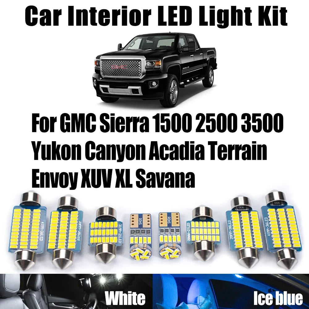 LED Interior Light Kit for GMC Sierra - Canbus Error-Free Bulbs | AUTOKITSHOP