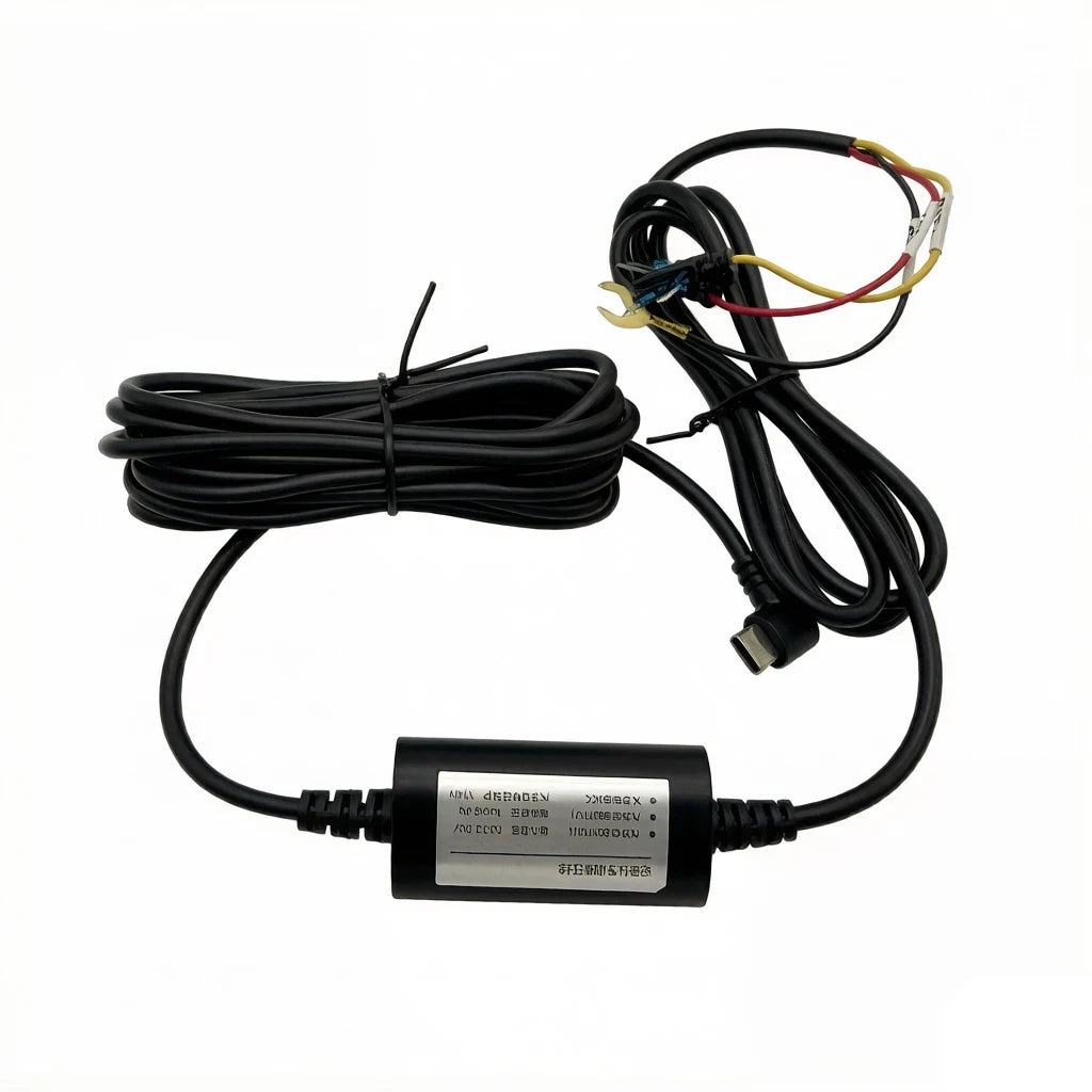 12 24V to 5V 2.5A Type C Hardwire Kit for Dash Cam with ACC Function, 24H Parking Monitor