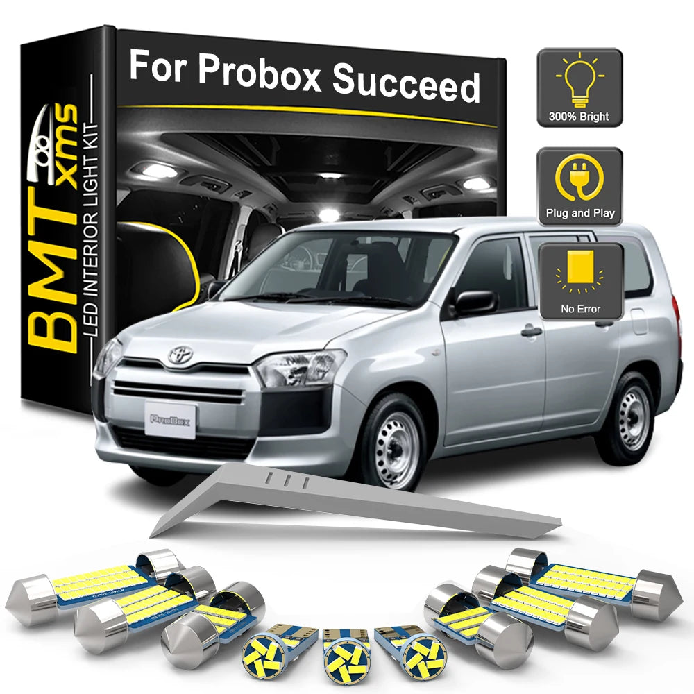LED Interior Light Kit for Toyota Probox Succeed 2002-2015 - Canbus Dome Map Door Trunk Bulbs | AUTOKITSHOP