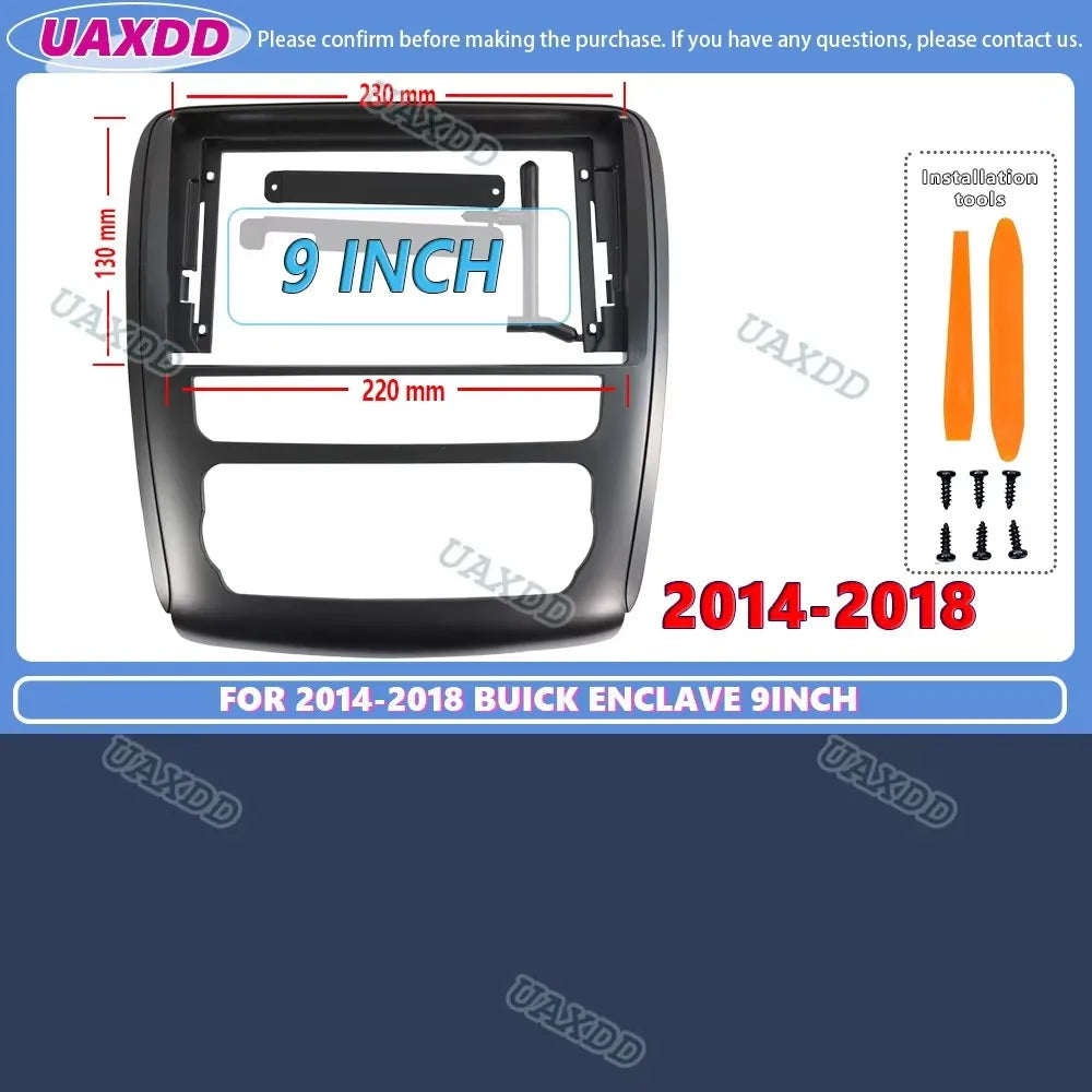 2 DIN 9 Inch Car Radio For Buick ENCLAVE 2009-2018 DVD GPS Mp5 ABS PC Plastic Fascia Dashb