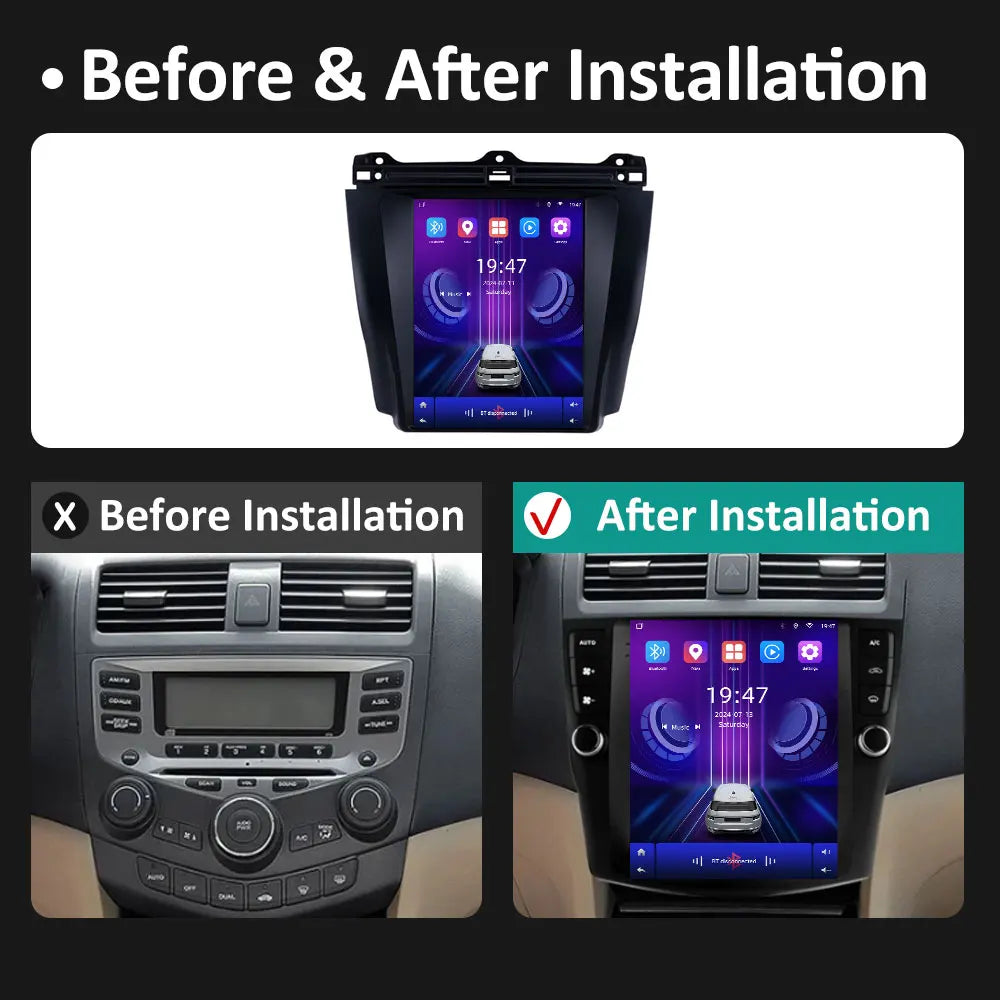 9.7 inch for Honda Accord 7 2003 - 2007 Android 14 Car Multimedia Radio Video Player Wirel