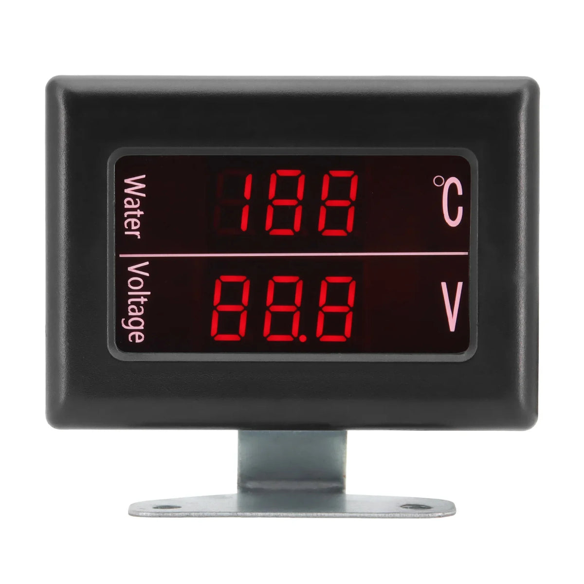 AD 12V 24V Universal Digital Water Temperature Gauge Voltage Voltmeter Gauge for Car + Water Tem - Automotive LED Light