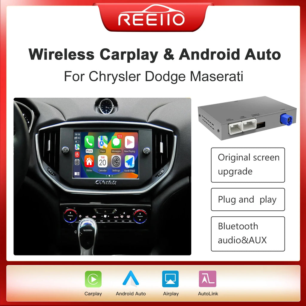 REEIO New Wireless carplay android auto for Maserati Ghibli chaimman Multimedia Accessorie