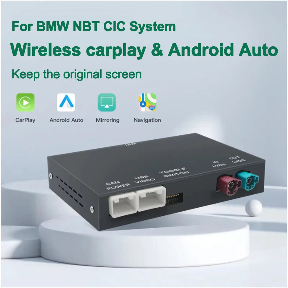 Wireless CarPlay Android For BMW NBT CIC System For BMW 1 2 3 4 5 6 7 Series X1 X3 X4 X5 X
