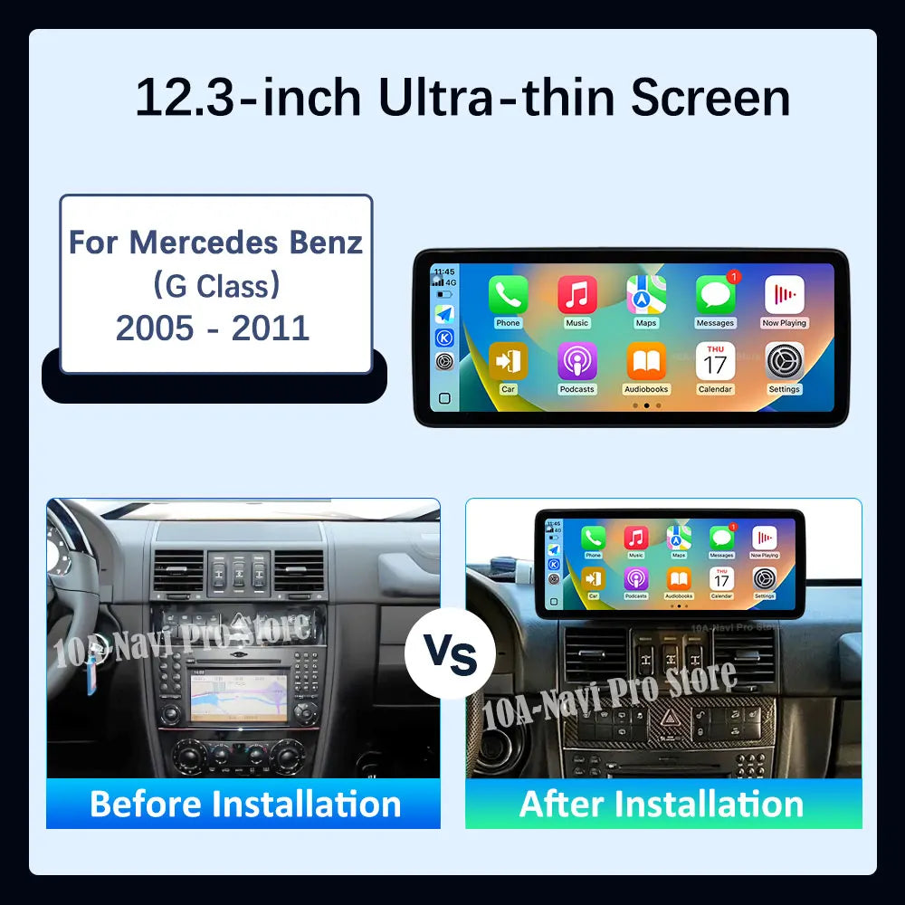 Wireless Carplay Car Radio Multimedia Player WiFi for Mercedes Benz G Class G500 G55 W461