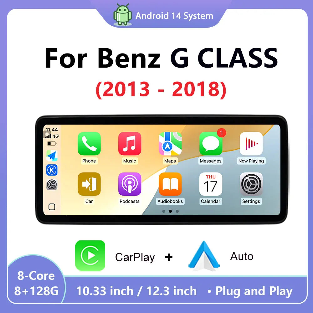 Android Auto QLED For Mercedes Benz G CLASS 2013-2018 NTG4.5/5.0 Carplay Auto Multimedia P