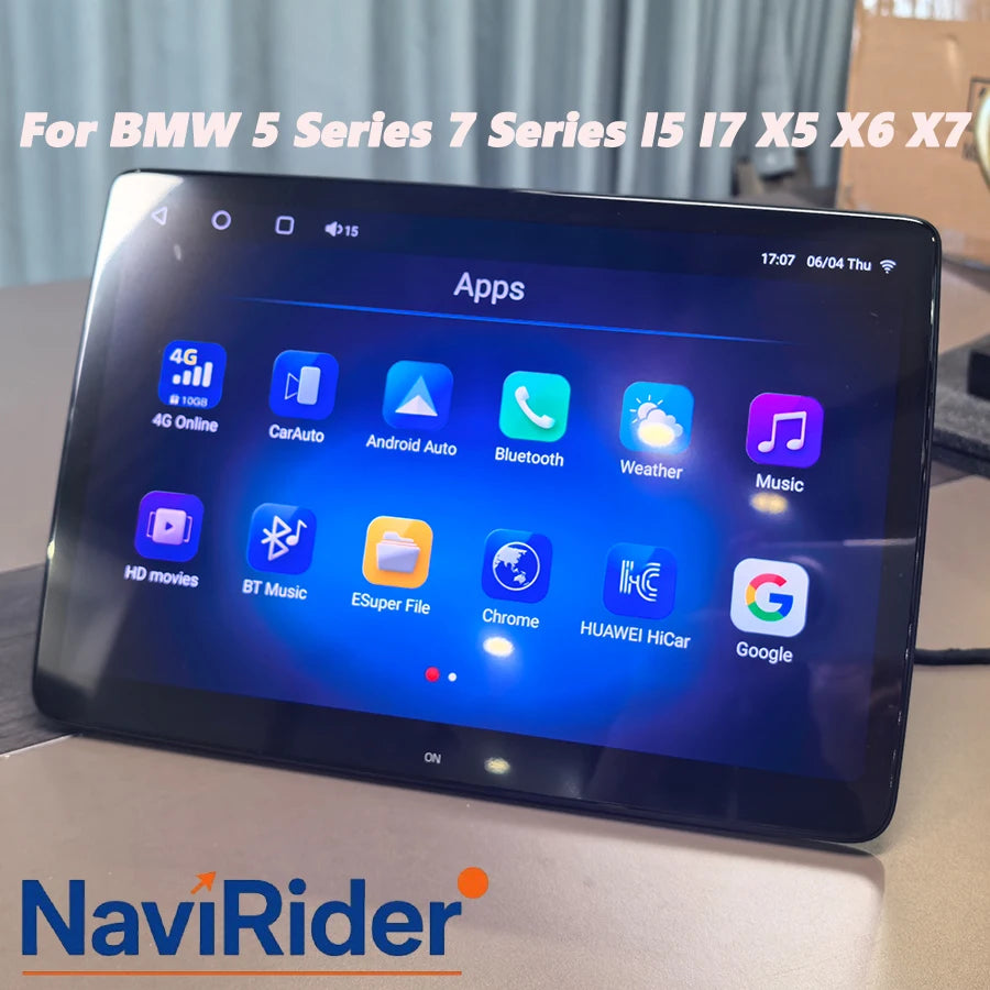For BMW 5 Series 7 Series I5 I7 X5 X6 X7 Android 13 2K HD Screen Headrest Rear Seat Entert | AUTOKITSHOP