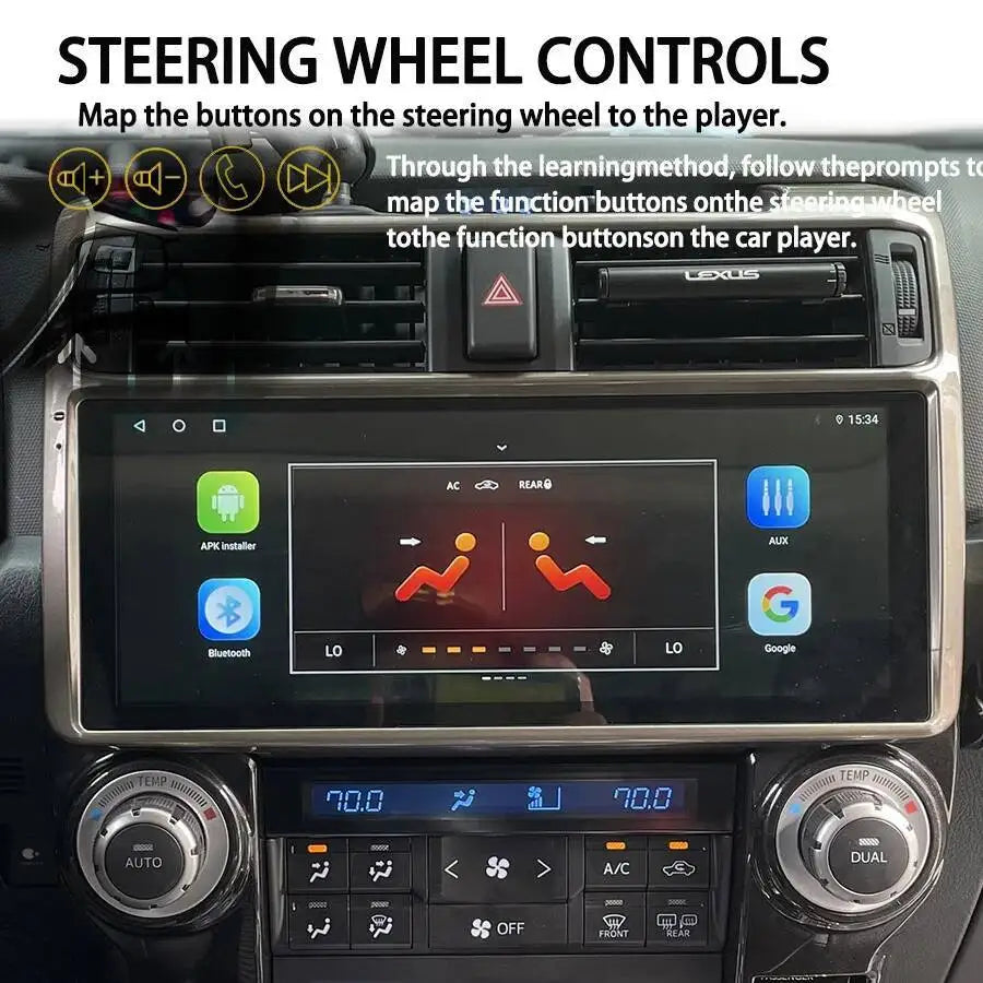 12.3inch For Toyota 4Runner 4 RUNNER 2009-2019 Stereo GPS Carplay Autoradio Head Unit Car