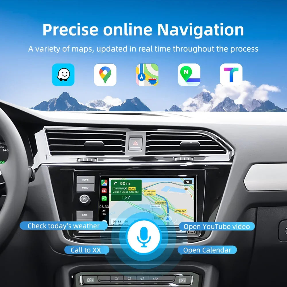 CARABC Wireless Carplay Android Auto Airplay Autolink For VW Volkswagen Skoda Octavia A5 G