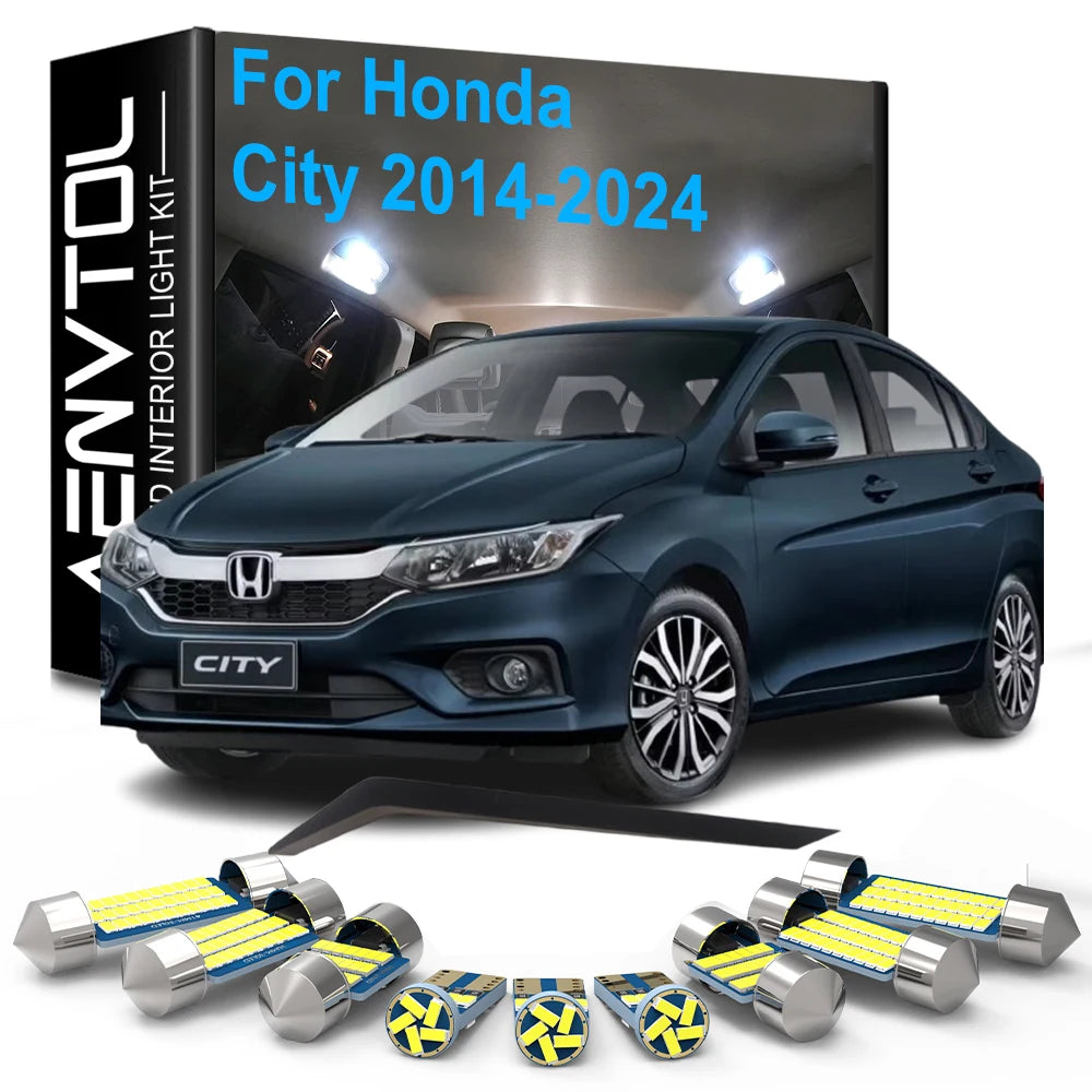 8-Piece LED Interior Light Kit for Honda City 2020-2024 - Canbus Dome Map Door Trunk Bulbs | AUTOKITSHOP