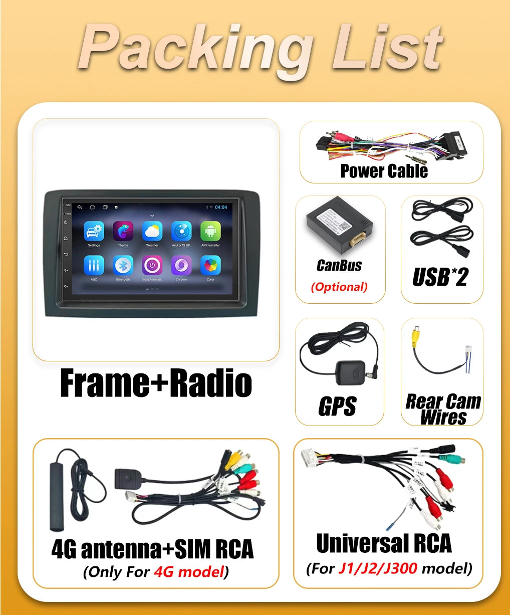 Android 16 Auto Car Radio For Fiat Idea Lancia Musa 2003 2004 2005 2006 2007 2008 Wireless | AUTOKITSHOP