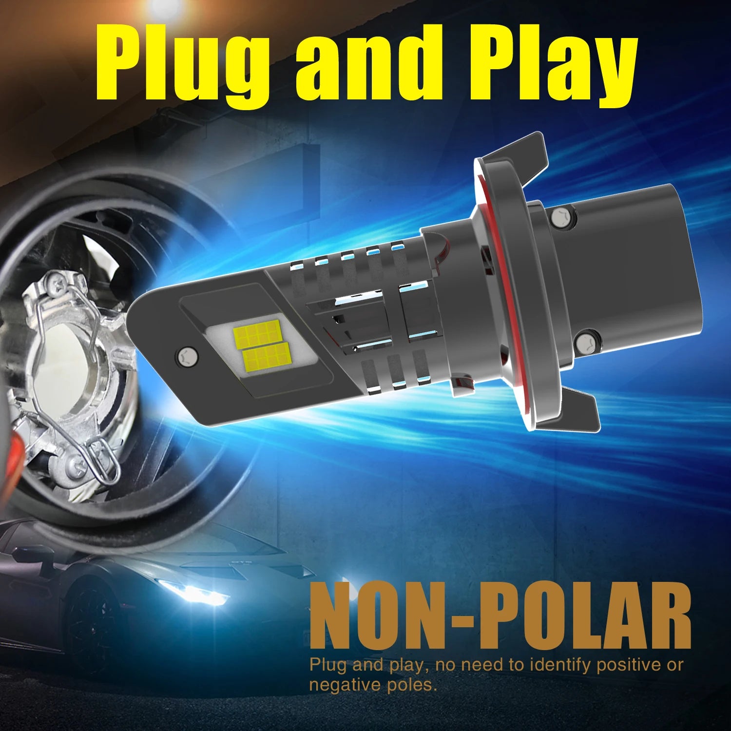 H13 9008 Led Headlight Canbus No Error Car Bulb High Power White Fog Light Diode Lamp 12v