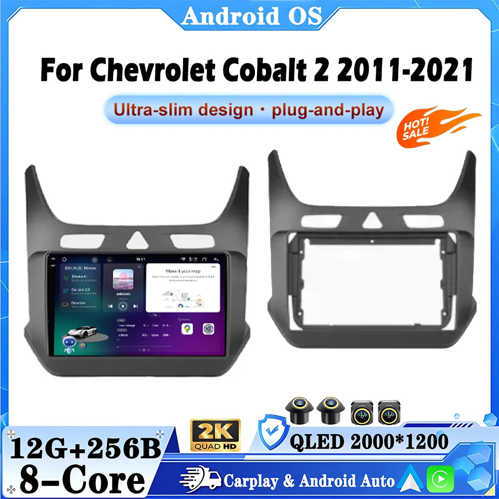 For Chevrolet Cobalt 2011-2021 Car Radio Video Multimedia Player Navigation GPS Carplay 4G