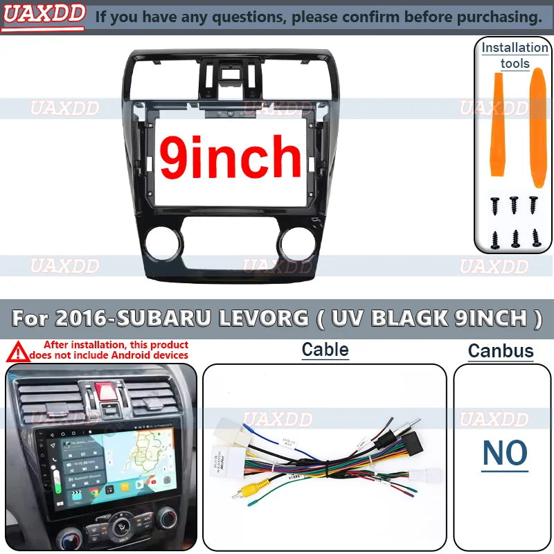 fascia cable video harness adapter player For 2016 SUBARU LEVORG UVBLAGK 9INCH multimedia