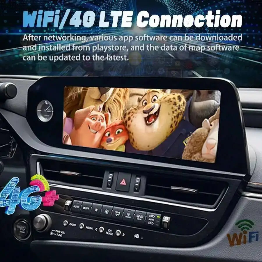 12.3inch GPS Wifi Stereo For Lexus ES ES300h ES350h ES300 ES330 ES350 2022 Android14 Car R