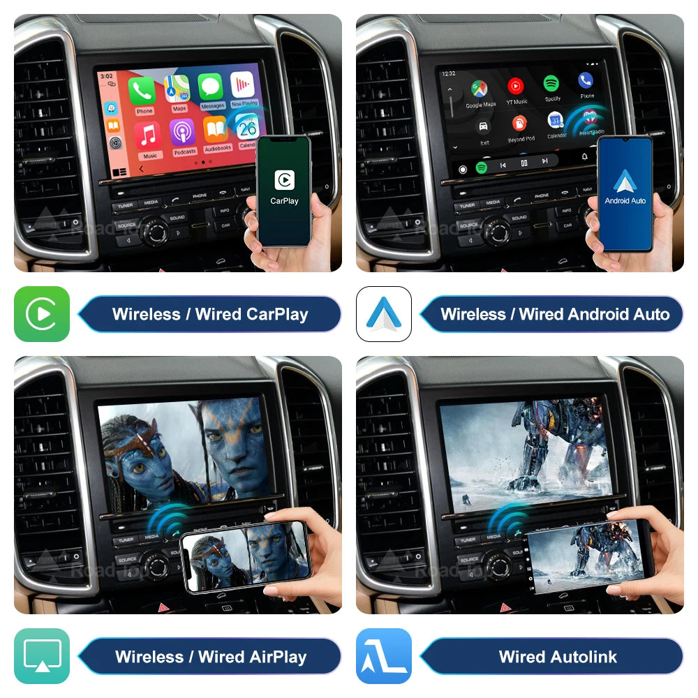 CN RoadTop Wireless CarPlay for Porsche PCM3.0 3.1 2008-2015 Cayenne 911/918 Boxster 718 M | AUTOKITSHOP