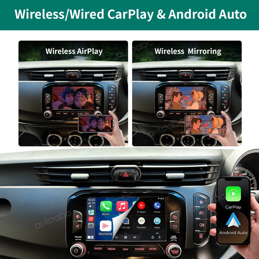Wireless CarPlay Android Auto Interface For Alfa Romeo Giulietta 2014-2021 Fiat 500X 2015- | AUTOKITSHOP