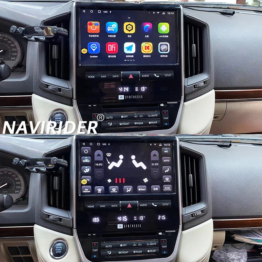GPS Android 13 Navi BT Car Radio Navirider Radio Stereo Car Wireless Carplay For TOYOTA La