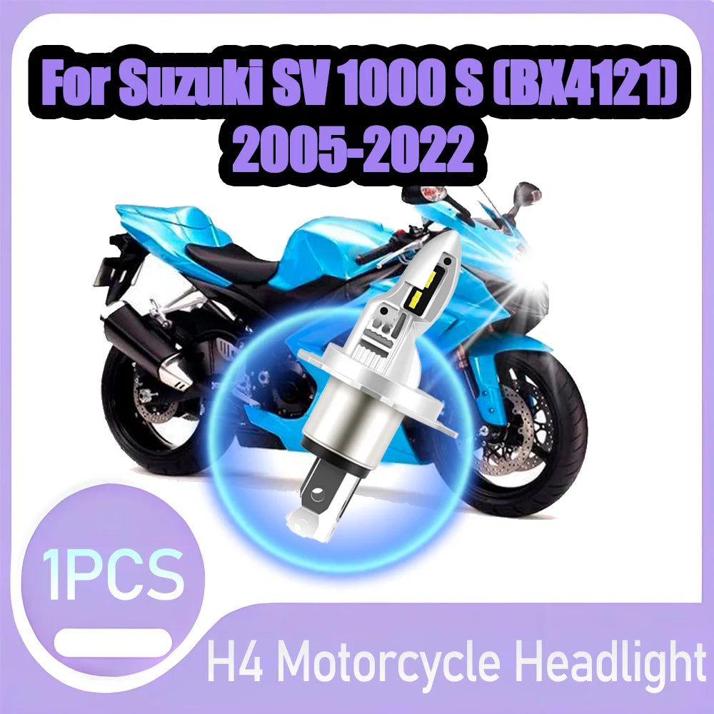 1X 6000K Super Bright H4 LED Headlight Bulb 10000LM High Power Motorcycle Head Lamp 12V Fo