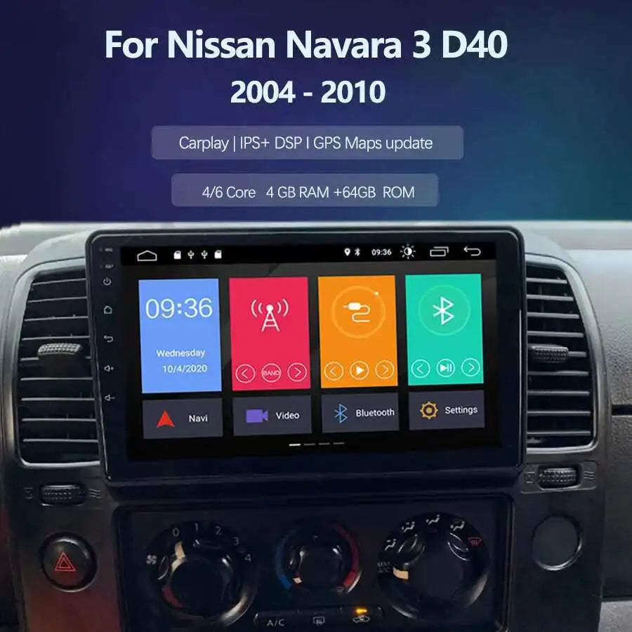 Wireless BT Android 15 CarPlay Radio For Nissan Navara 3 D40 2004-2010 Android Car Multime