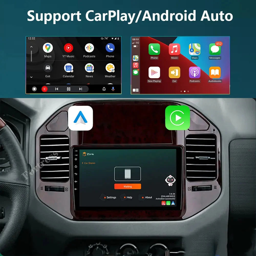 For Mitsubishi Pajero 3 V70 V60 1999 - 2006 Car Radio Multimedia Video Player Navigation S