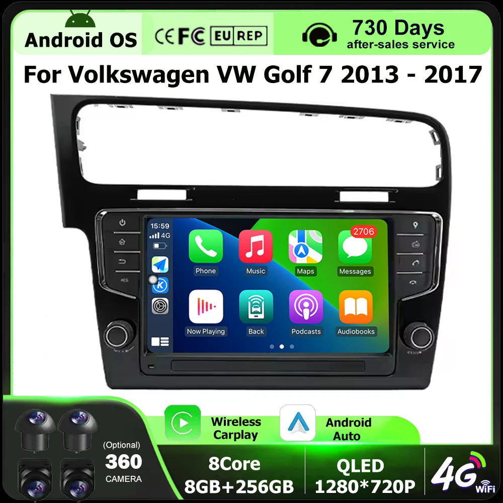 9'' For Volkswagen VW Golf 7 2013 - 2017 LHD Android 16 Auto Car Radio Multimedia Video Pl