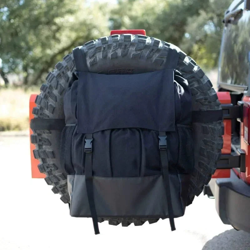 Car Spare Tire Garbage Bag Tool Storage Bag Spare Tire Hanging Bag Desert Off-road Spare Tire St - Automotive LED Light