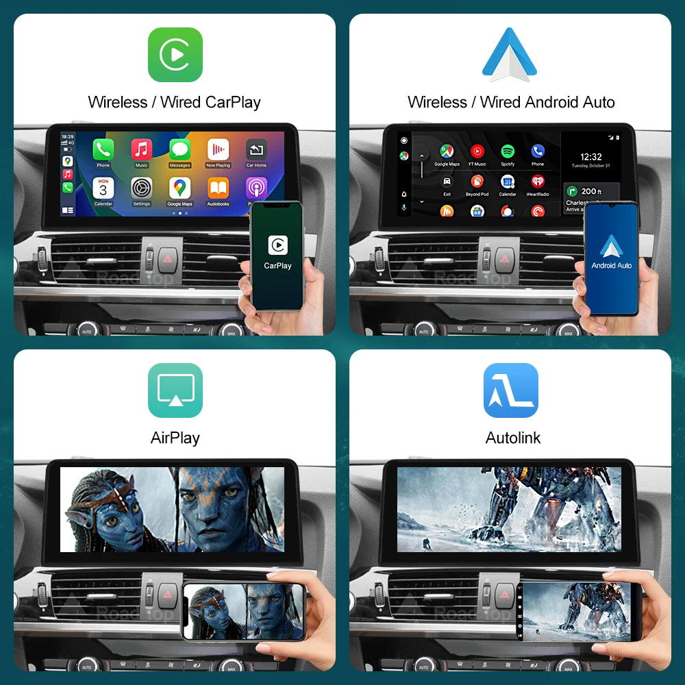 RoadTop 12.3'' Wireless CarPlay Multimedia Linux Touch Screen For BMW X3 F25 X4 F26 2011-2