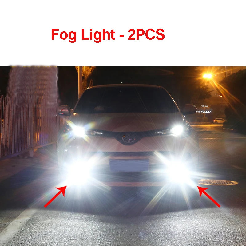LED Interior and Exterior Light Kit For Toyota C-HR CHR 2016 2017 2018 2019 LED Bulb Fog Lamp Turn Signal Backup Reverse Light