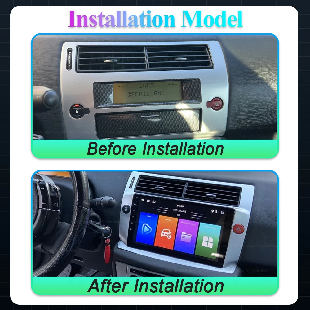 Android 16 Car Radio 2 Din For Citroen C4 C-triomphe Quatre 2004-2014 Multimedia Video Pla | AUTOKITSHOP