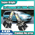 Canbus No Error Car Headlight 20000LM High Power H7 LED Headlight 6000K White 90W For Peug