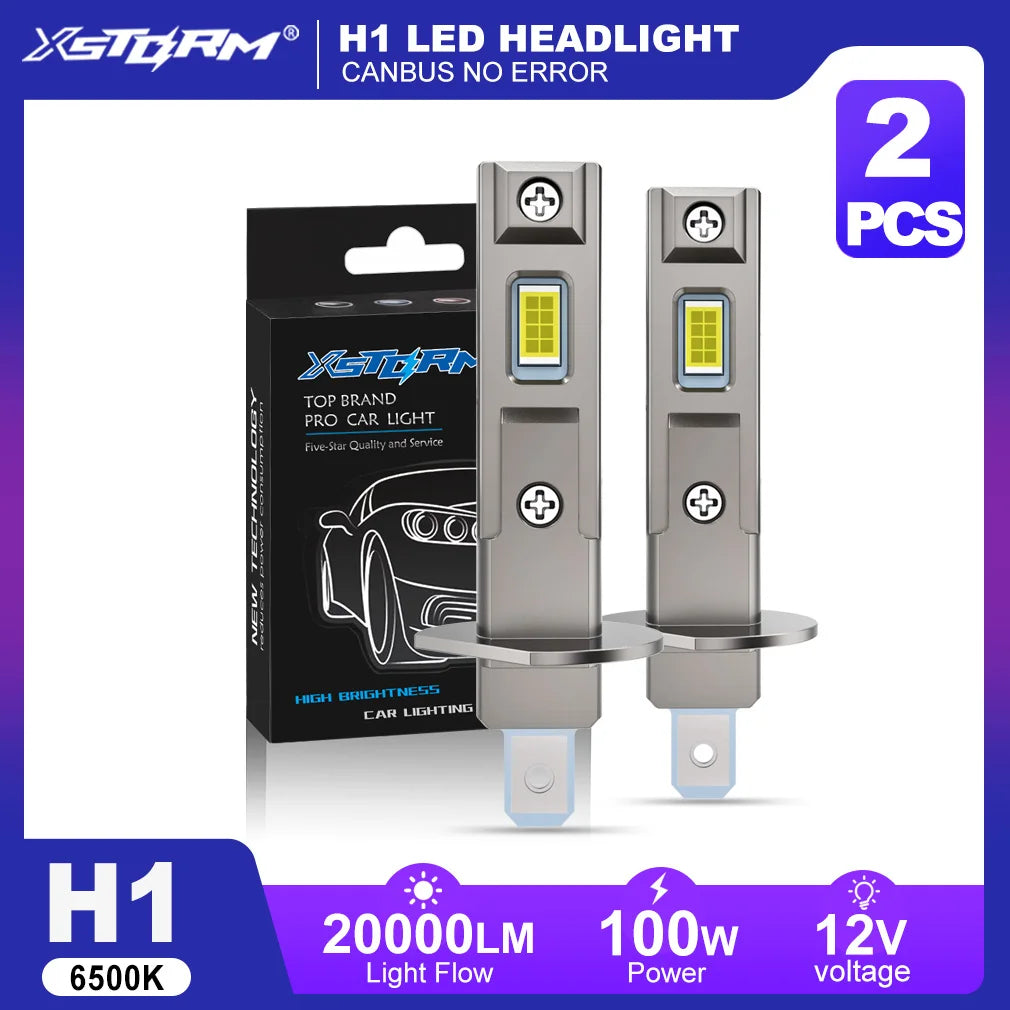 XSTORM H1 LED Light Bulbs 100W 20000LM H3 Headlight Canbus 12V 6500K Auto Signal Lights Ca
